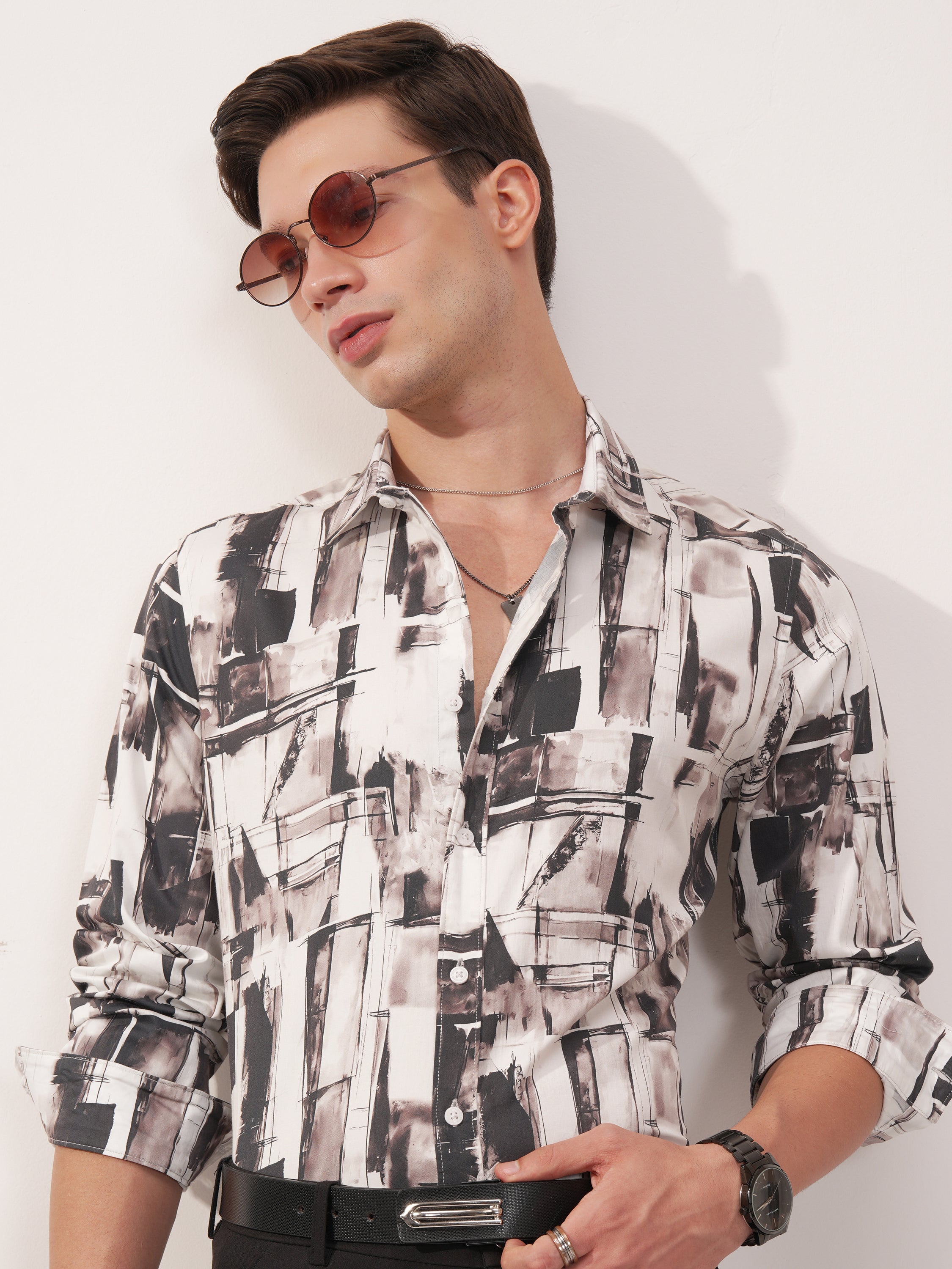 Highlander Men Multi Printed Slim Fit Casual Shirt - Multi - Image 1
