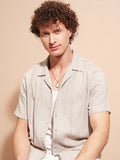Highlander Men Lavender Self Design Relaxed Fit Casual Shirt - Lavender - Image 1