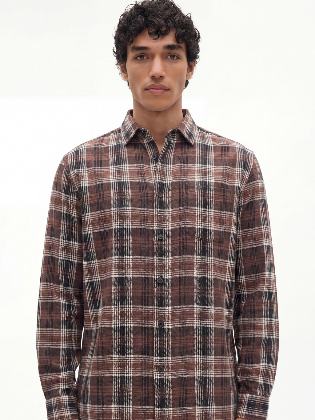 Highlander Men Maroon Checked Relaxed Fit Casual Shirt - Maroon - Image 1