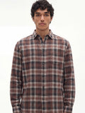 Highlander Men Maroon Checked Relaxed Fit Casual Shirt - Maroon - Image 1