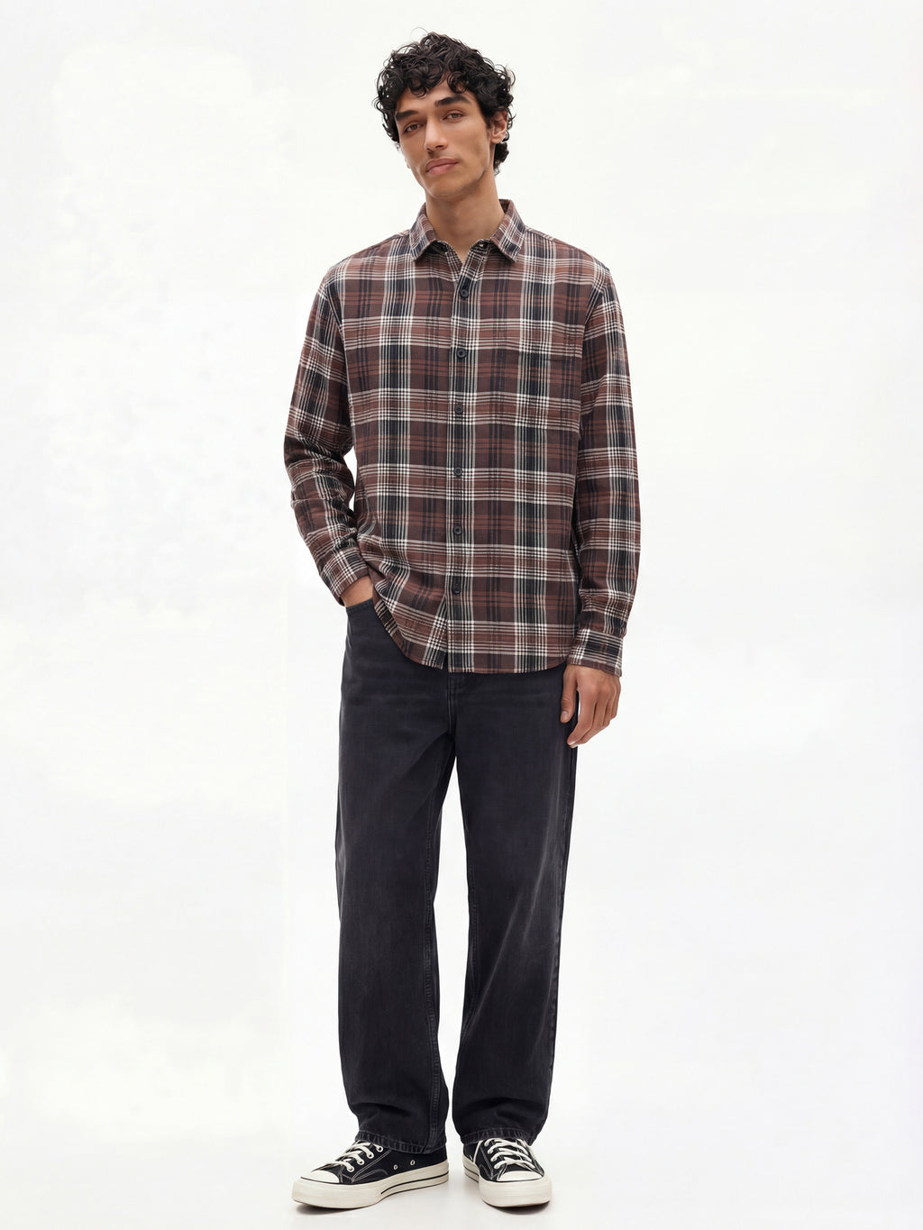 Highlander Men Maroon Checked Relaxed Fit Casual Shirt - Maroon - Image 2