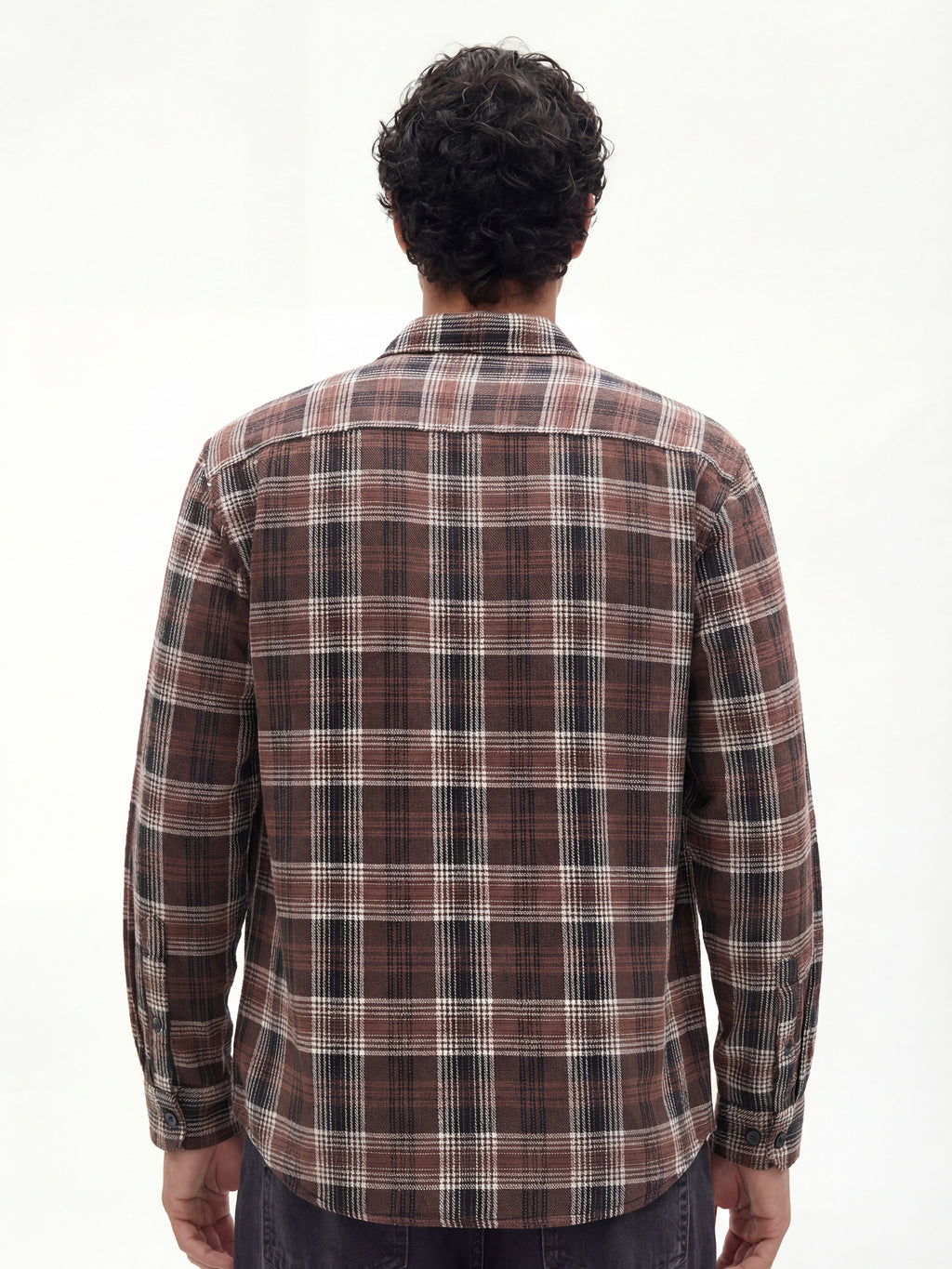 Highlander Men Maroon Checked Relaxed Fit Casual Shirt - Maroon - Image 3