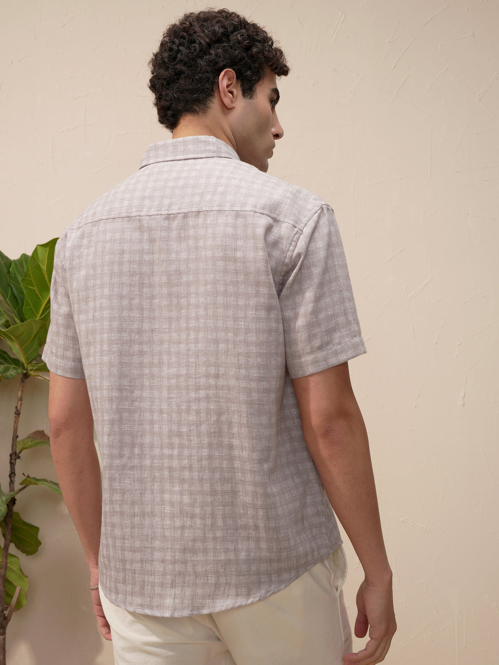 Highlander Men Lavender Checked Relaxed Fit Casual Shirt - Lavender - Image 3