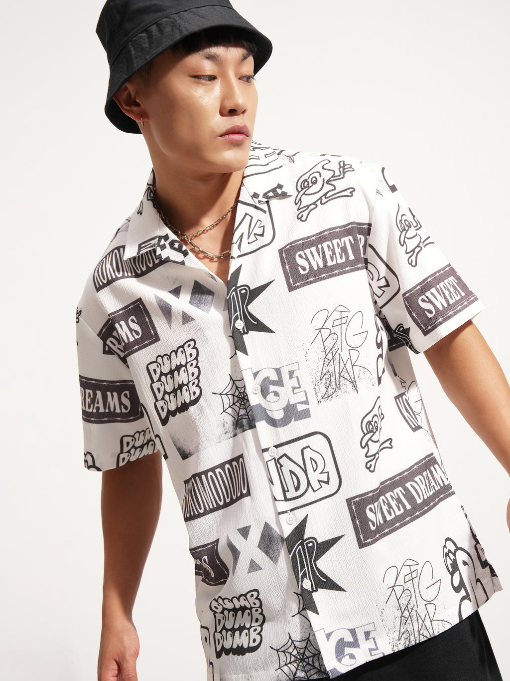 Highlander Men White Printed Relaxed Fit Casual Shirt - White - Image 2
