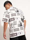 Highlander Men White Printed Relaxed Fit Casual Shirt - White - Image 1