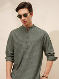 Highlander Men Olive Self Design Relaxed Fit Casual Shirt - Olive - Image 1