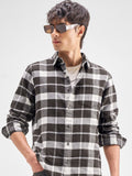 Highlander Men Brown Checked Regular Fit Casual Shirt - Brown - Image 1