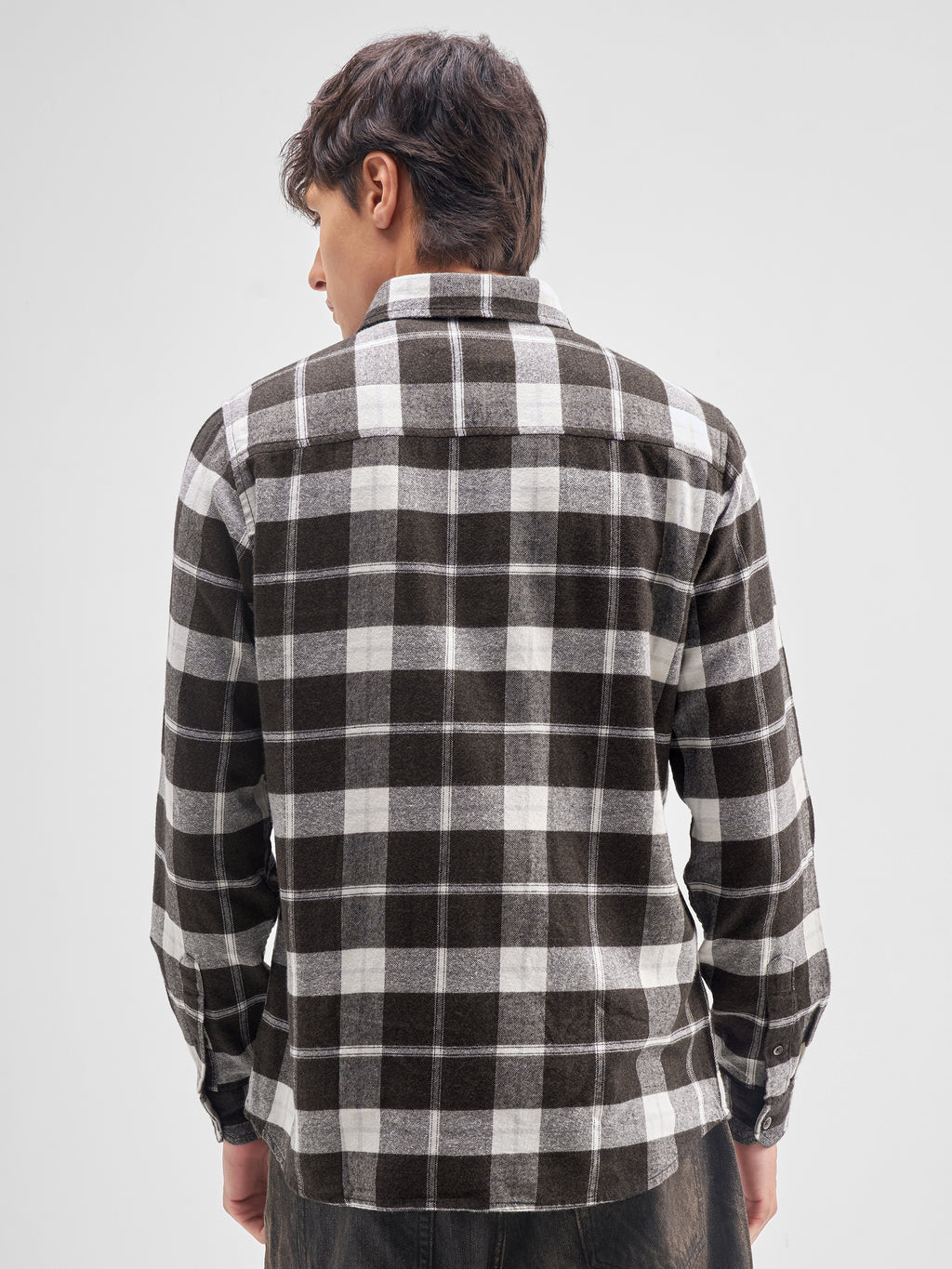 Highlander Men Brown Checked Regular Fit Casual Shirt - Brown - Image 3