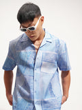 Highlander Men Blue Printed Relaxed Fit Casual Shirt - Blue - Image 1