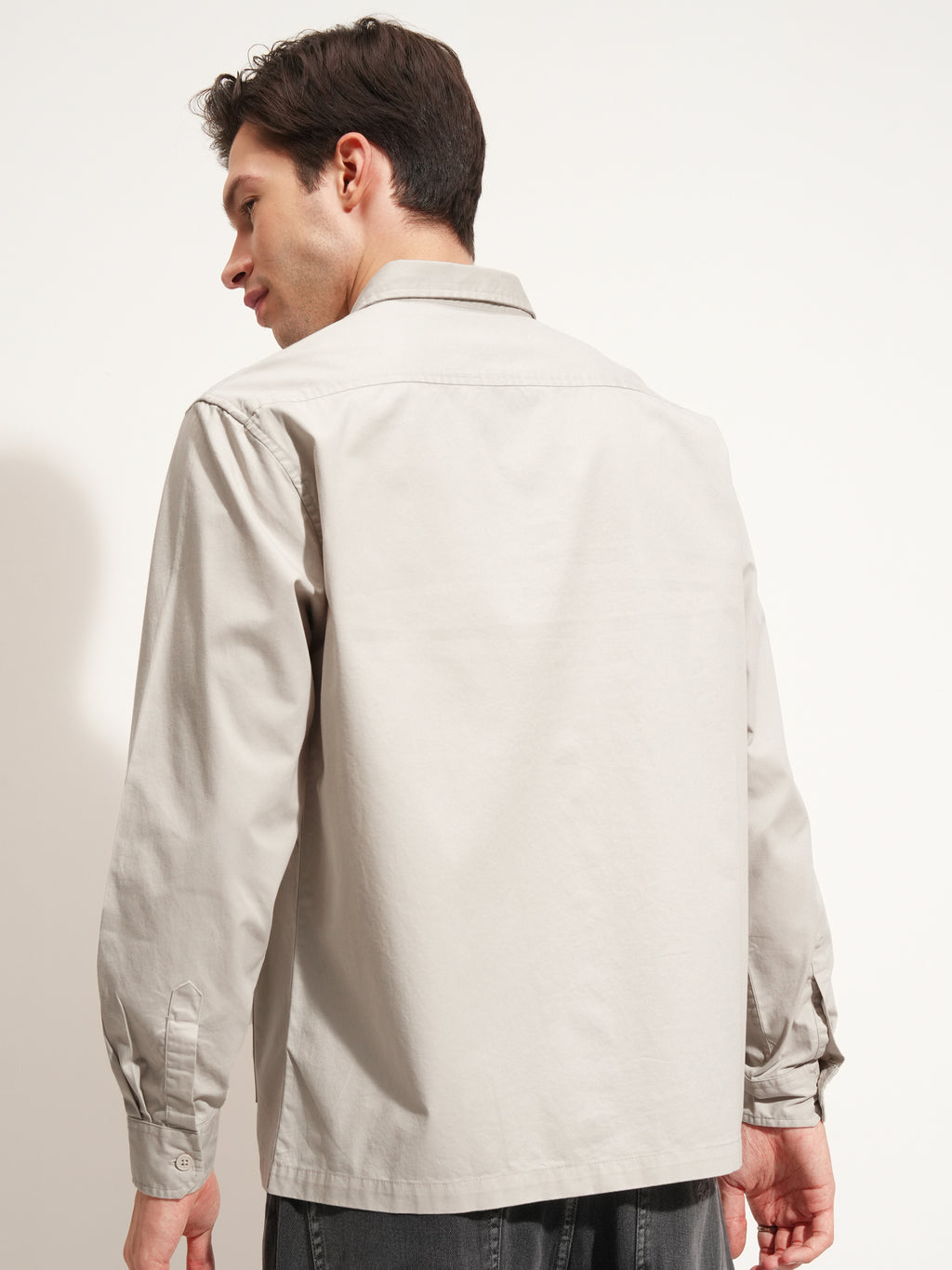 Highlander Men Grey Printed Oversized Fit Casual Shirt - Grey - Image 3