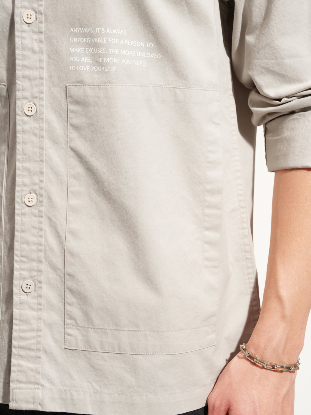 Highlander Men Grey Printed Oversized Fit Casual Shirt - Grey - Image 7