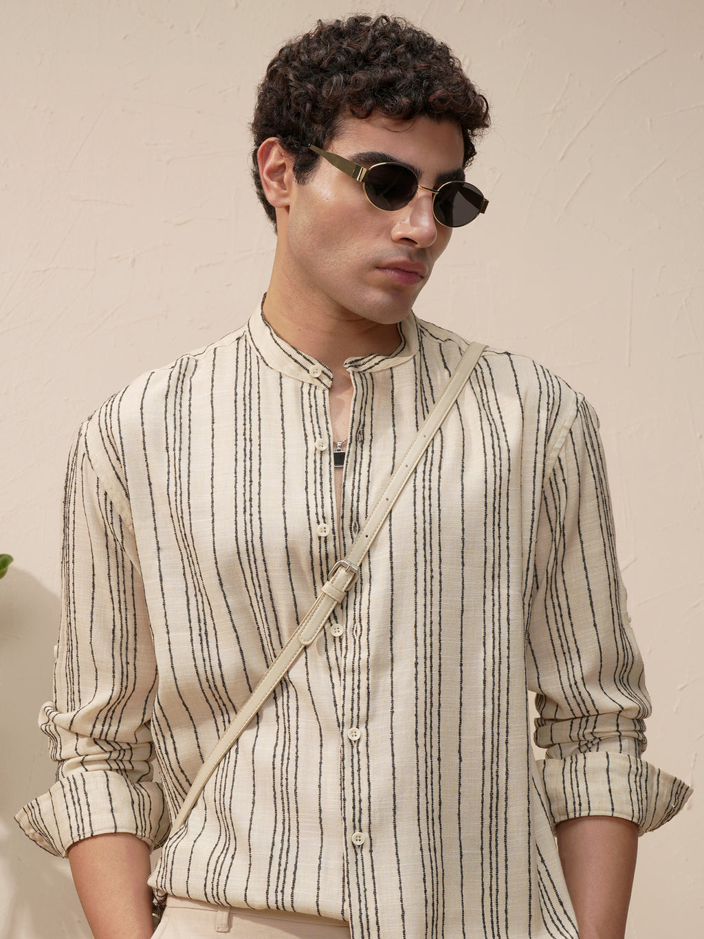 Highlander Men Green Striped Relaxed Fit Casual Shirt - Green - Image 1