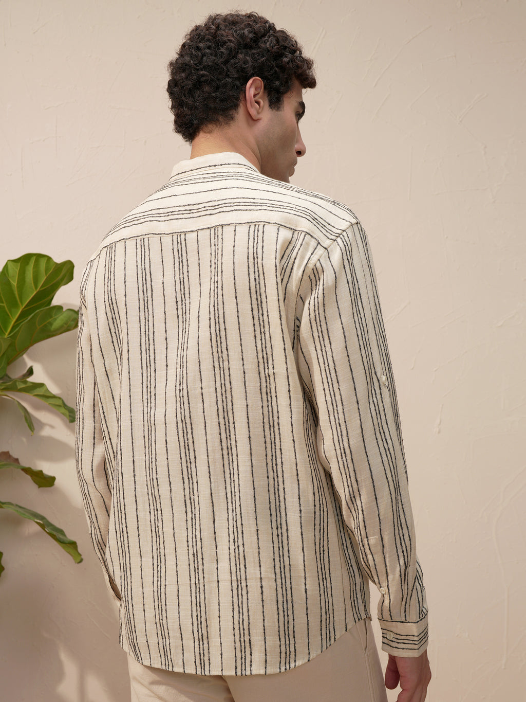 Highlander Men Green Striped Relaxed Fit Casual Shirt - Green - Image 3