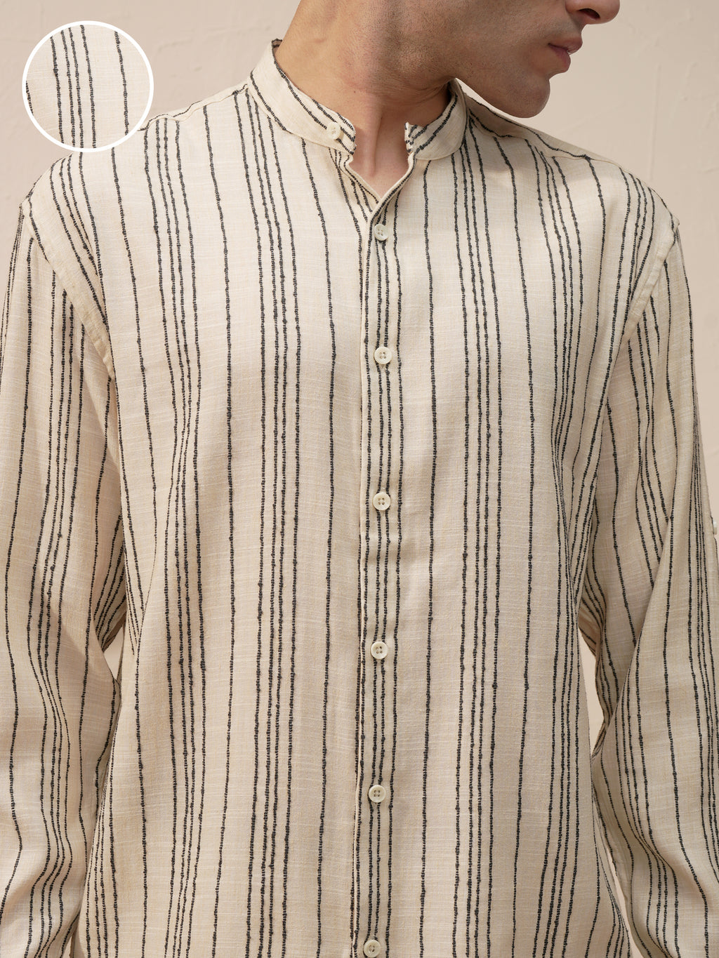 Highlander Men Green Striped Relaxed Fit Casual Shirt - Green - Image 5