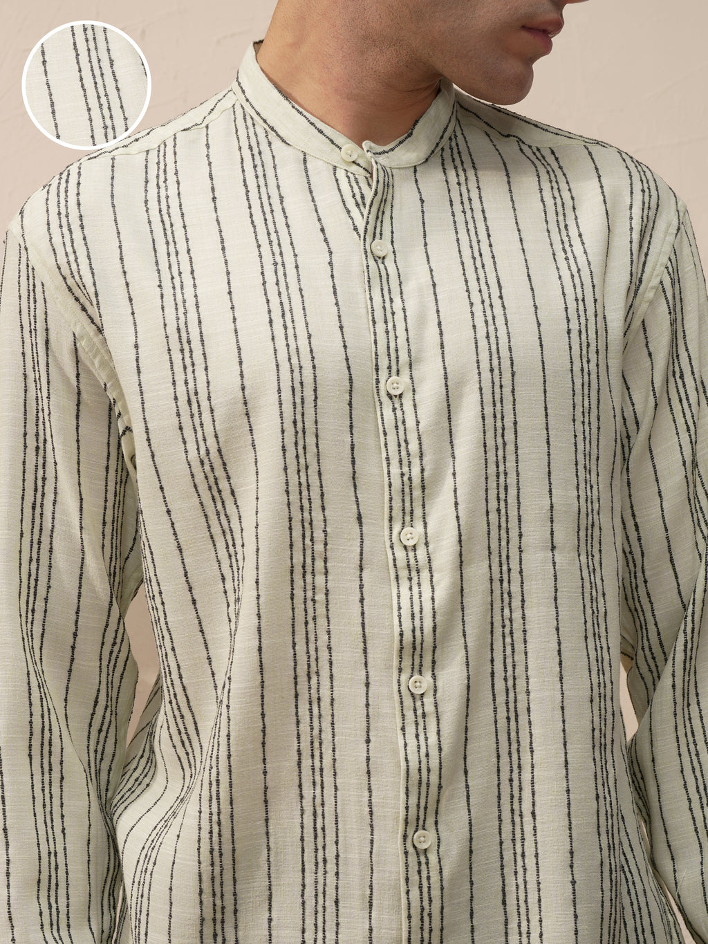 Highlander Men Green Striped Relaxed Fit Casual Shirt - Green - Image 5