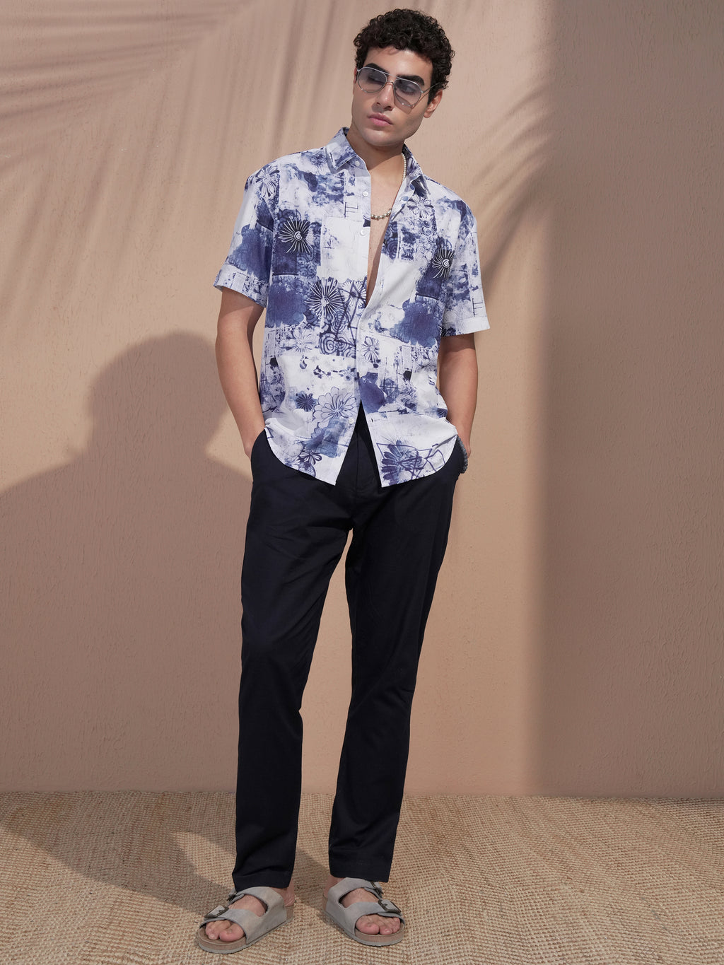 Highlander Men Purple Printed Slim Fit Casual Shirt - Purple - Image 2