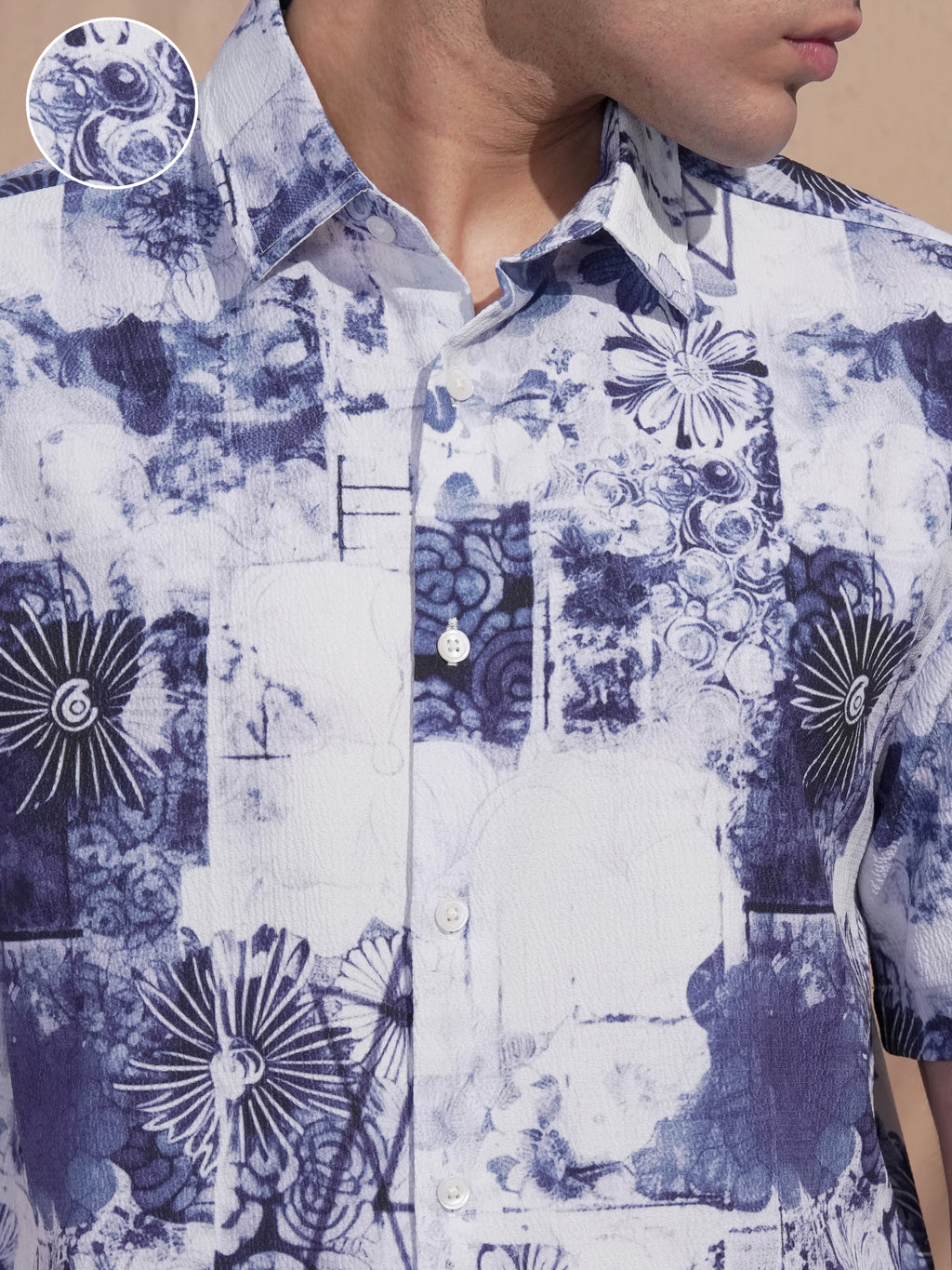 Highlander Men Purple Printed Slim Fit Casual Shirt - Purple - Image 5