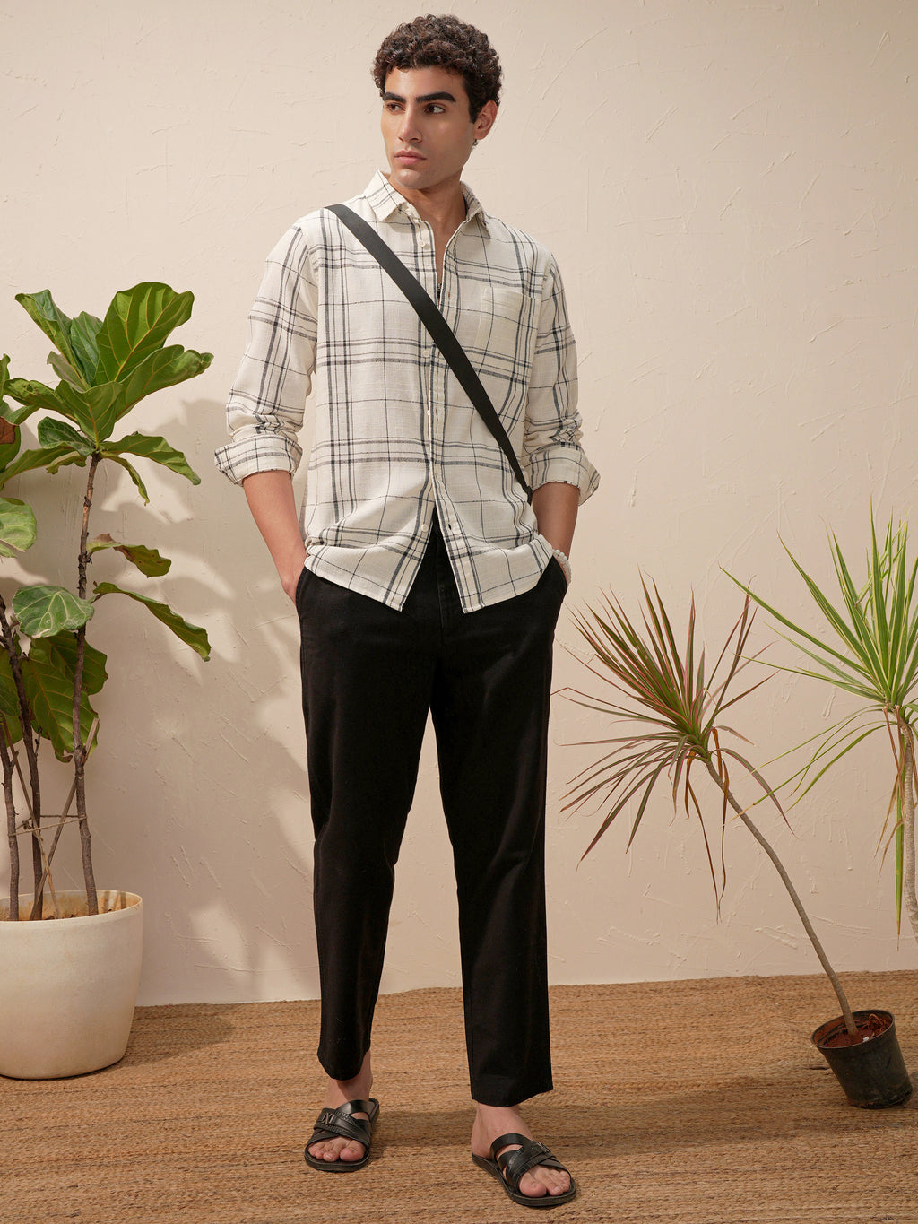 Highlander Men White Checked Relaxed Fit Casual Shirt - White - Image 2