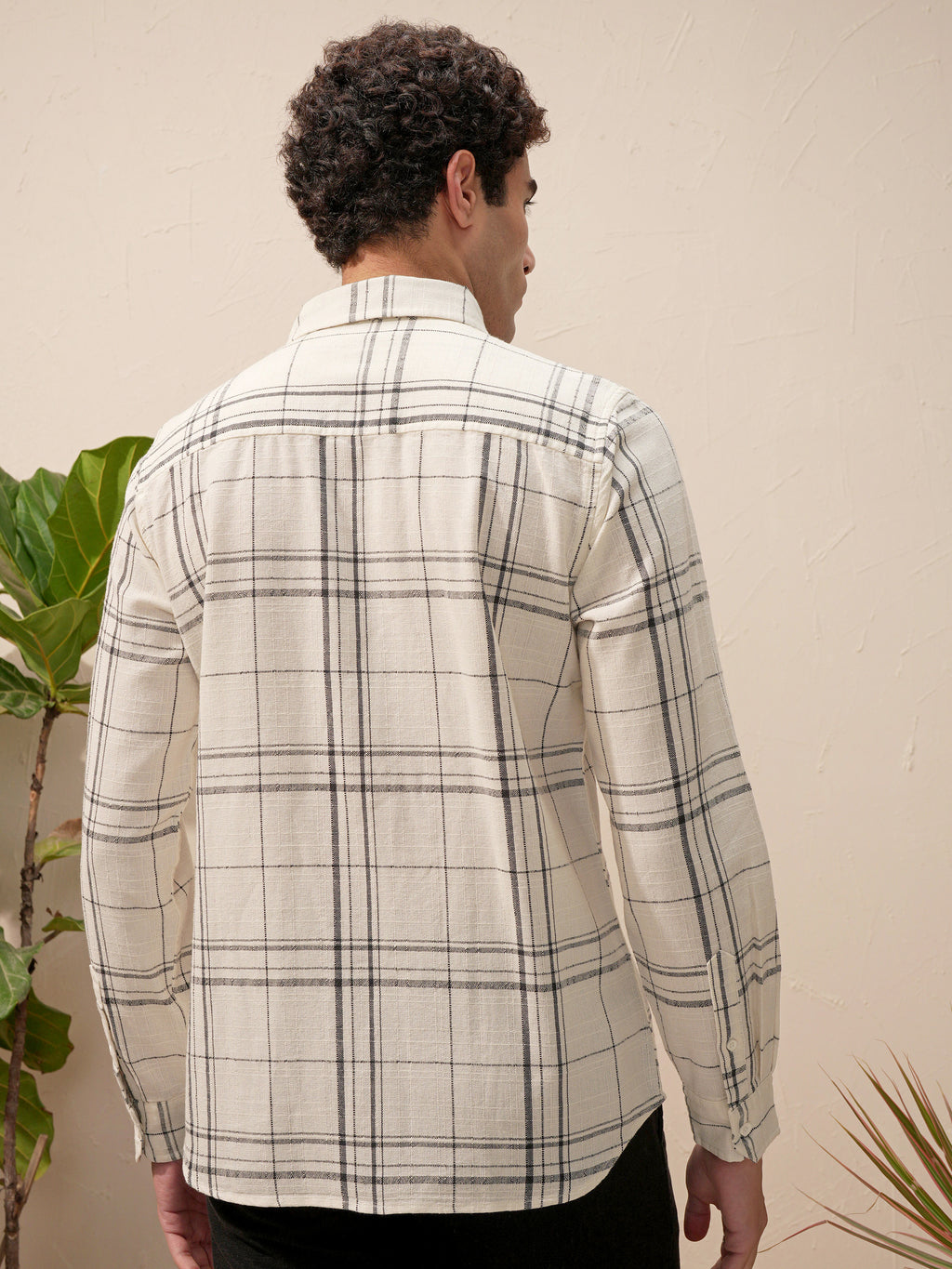 Highlander Men White Checked Relaxed Fit Casual Shirt - White - Image 3