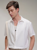 Highlander Men White Self Design Relaxed Fit Casual Shirt - White - Image 1