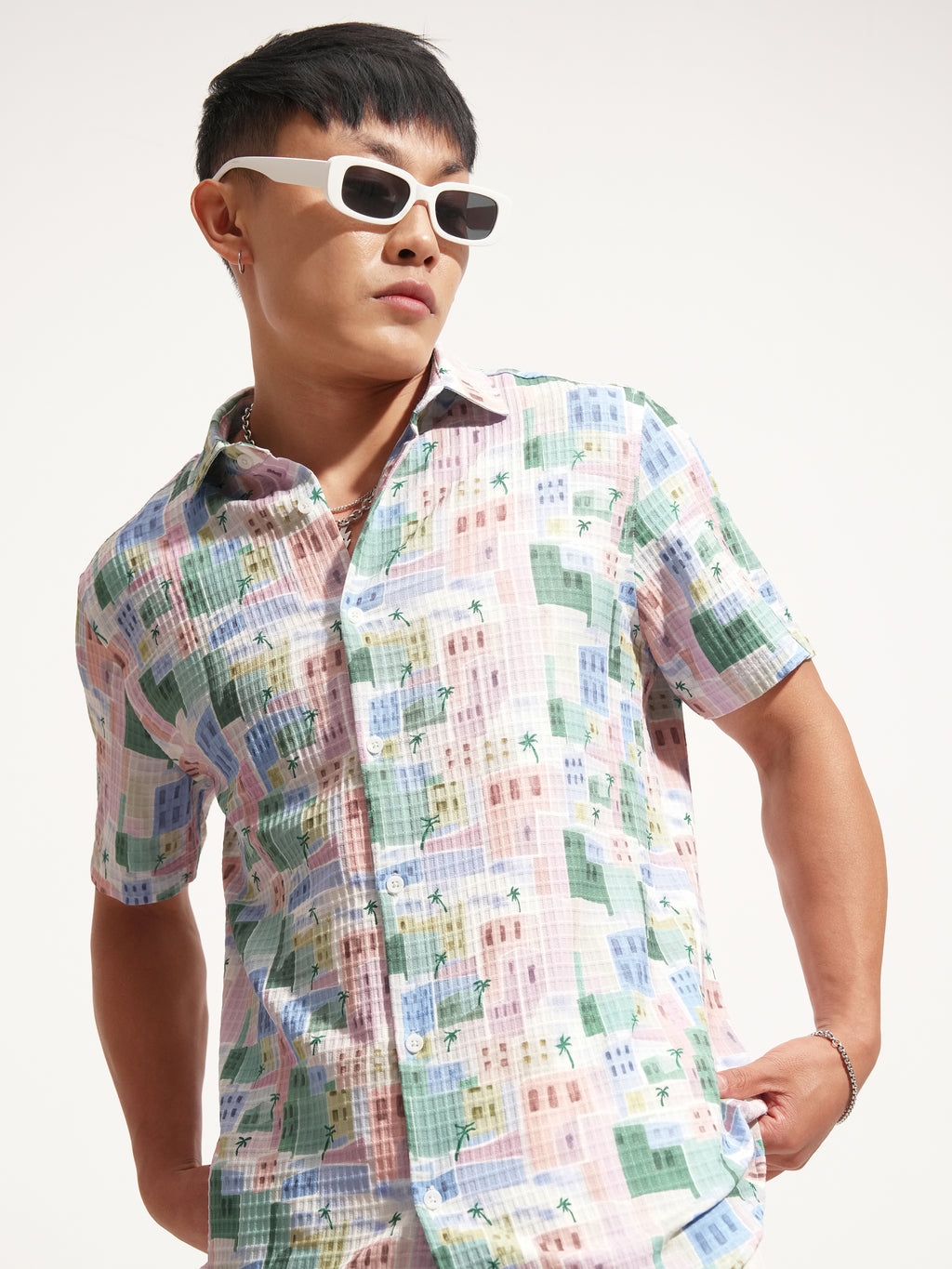 Highlander Men Multi Printed Slim Fit Casual Shirt - Multi - Image 1