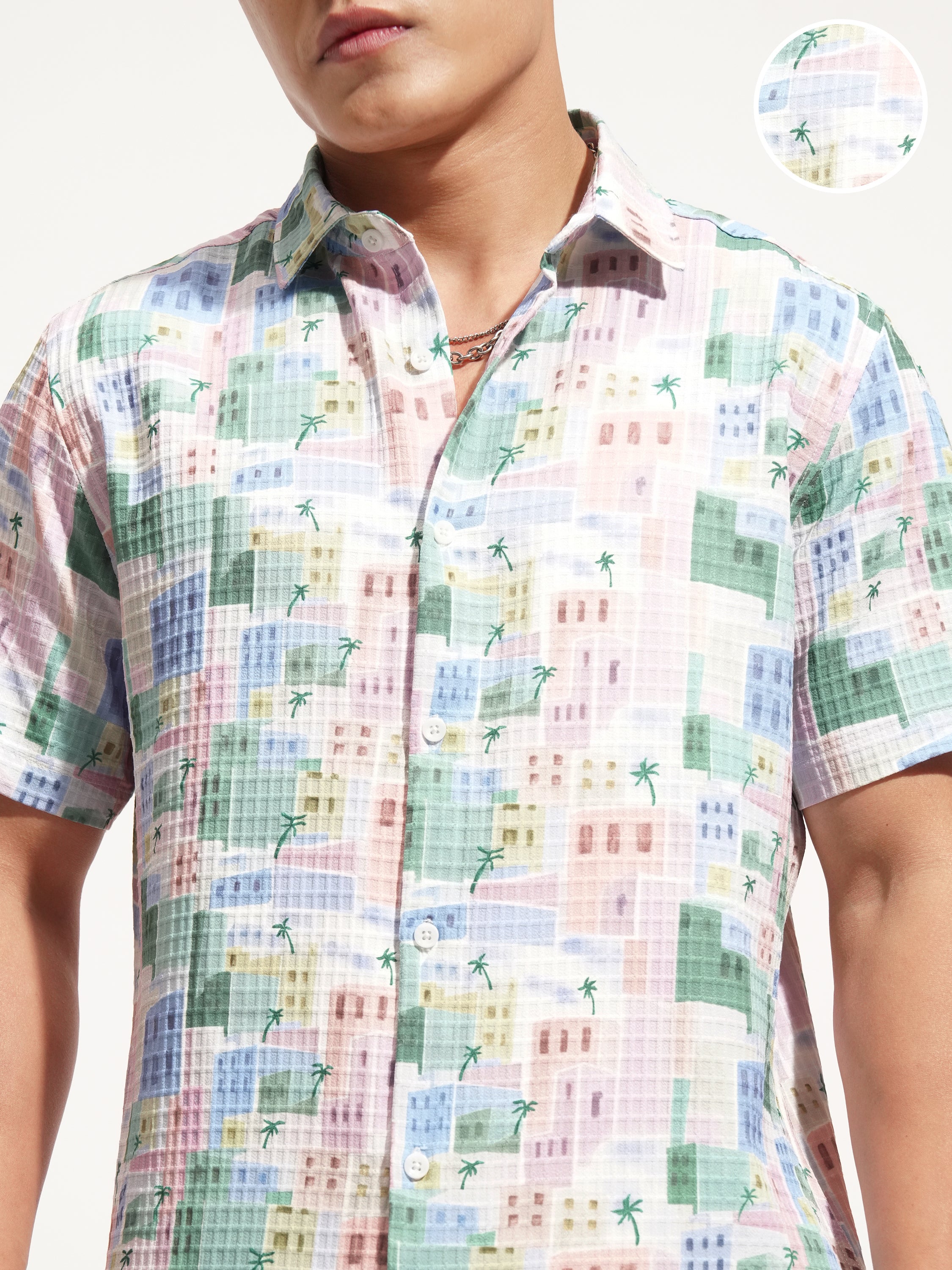 Highlander Men Multi Printed Slim Fit Casual Shirt - Multi - Image 5