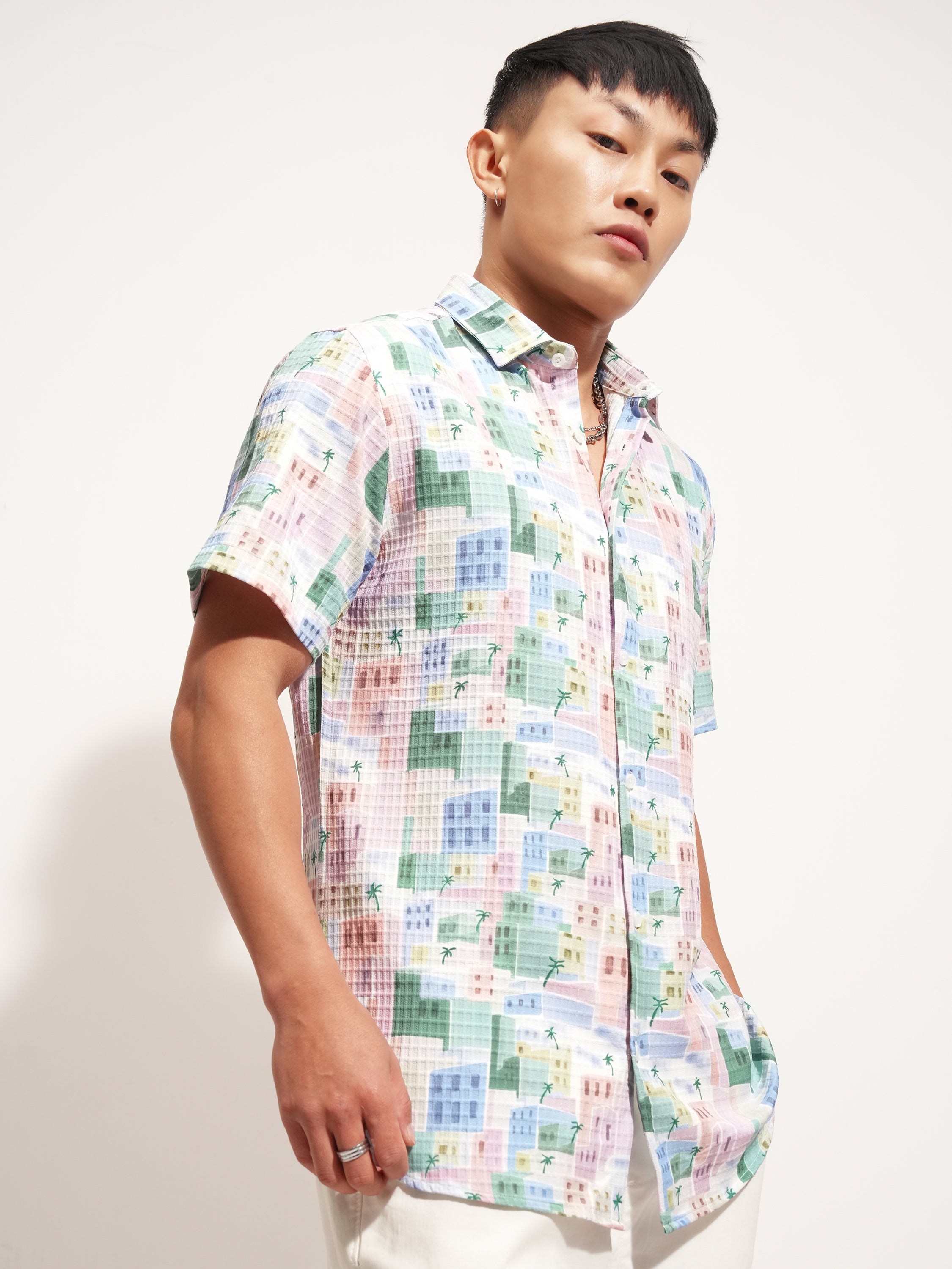 Highlander Men Multi Printed Slim Fit Casual Shirt - Multi - Image 6