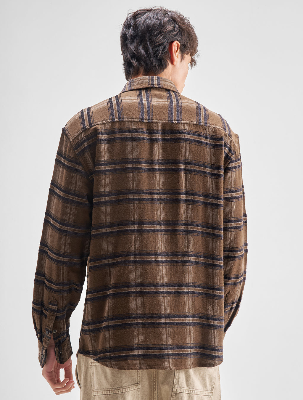Highlander Men Brown Checked Relaxed Fit Casual Shirt - Brown - Image 3
