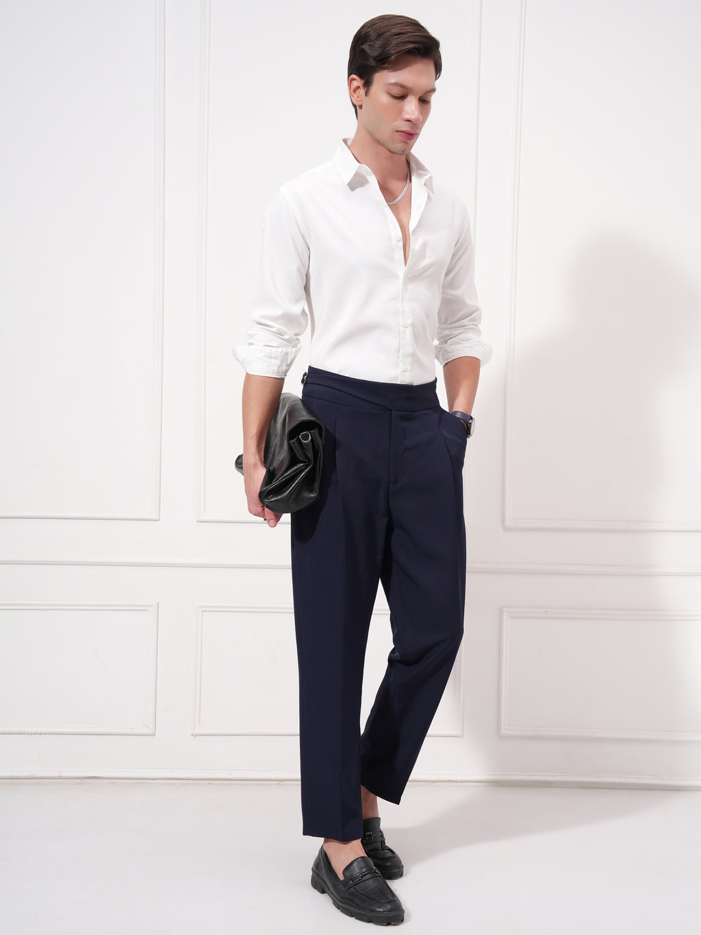 Highlander Men White Solid Slim Fit Casual Shirt - White - Image 2