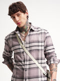 Highlander Men Black Checked Relaxed Fit Casual Shirt - Black - Image 1