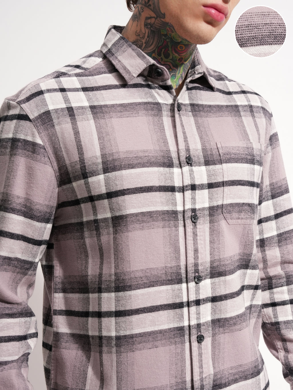 Highlander Men Black Checked Relaxed Fit Casual Shirt - Black - Image 5
