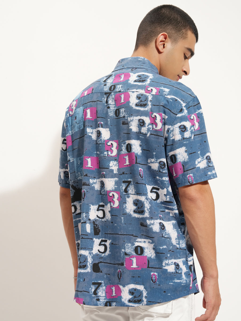 Highlander Men Blue Printed Relaxed Fit Casual Shirt - Blue - Image 3