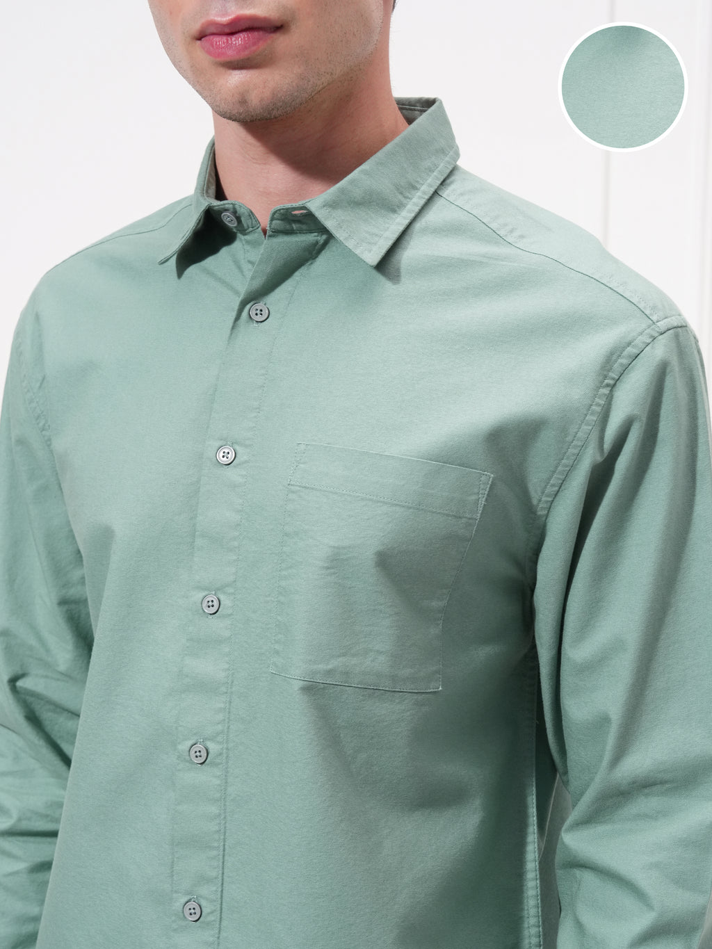 Highlander Men Green Striped Relaxed Fit Casual Shirt - Green - Image 5