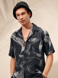 Highlander Men Black Printed Relaxed Fit Casual Shirt - Black - Image 1