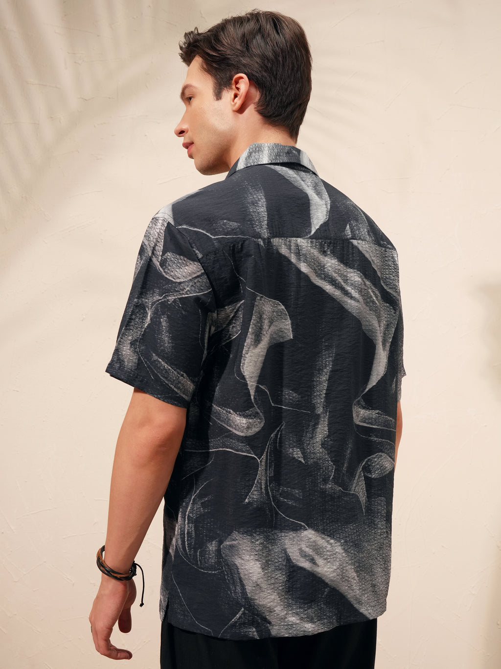 Highlander Men Black Printed Relaxed Fit Casual Shirt - Black - Image 3
