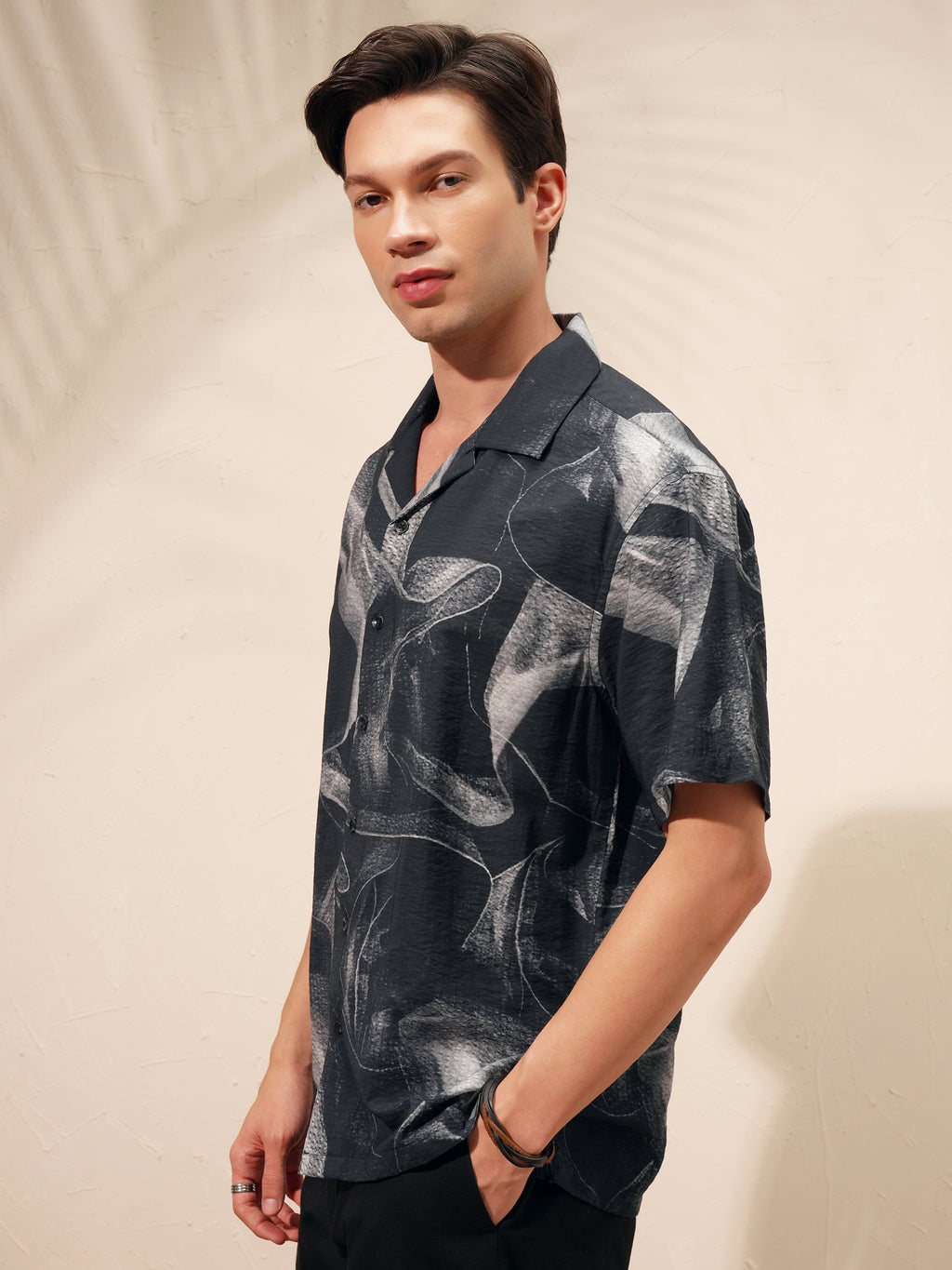 Highlander Men Black Printed Relaxed Fit Casual Shirt - Black - Image 4
