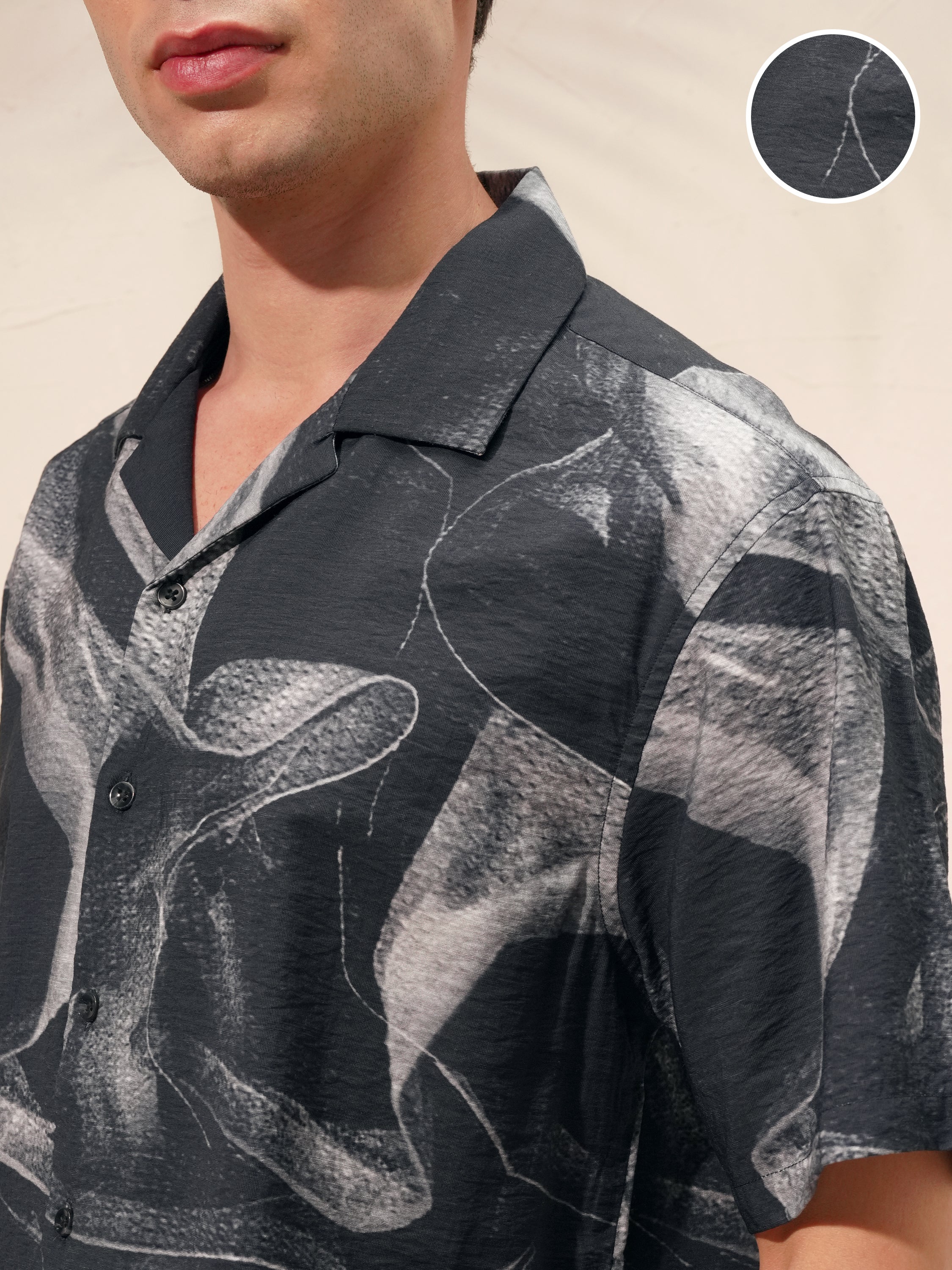 Highlander Men Black Printed Relaxed Fit Casual Shirt - Black - Image 5