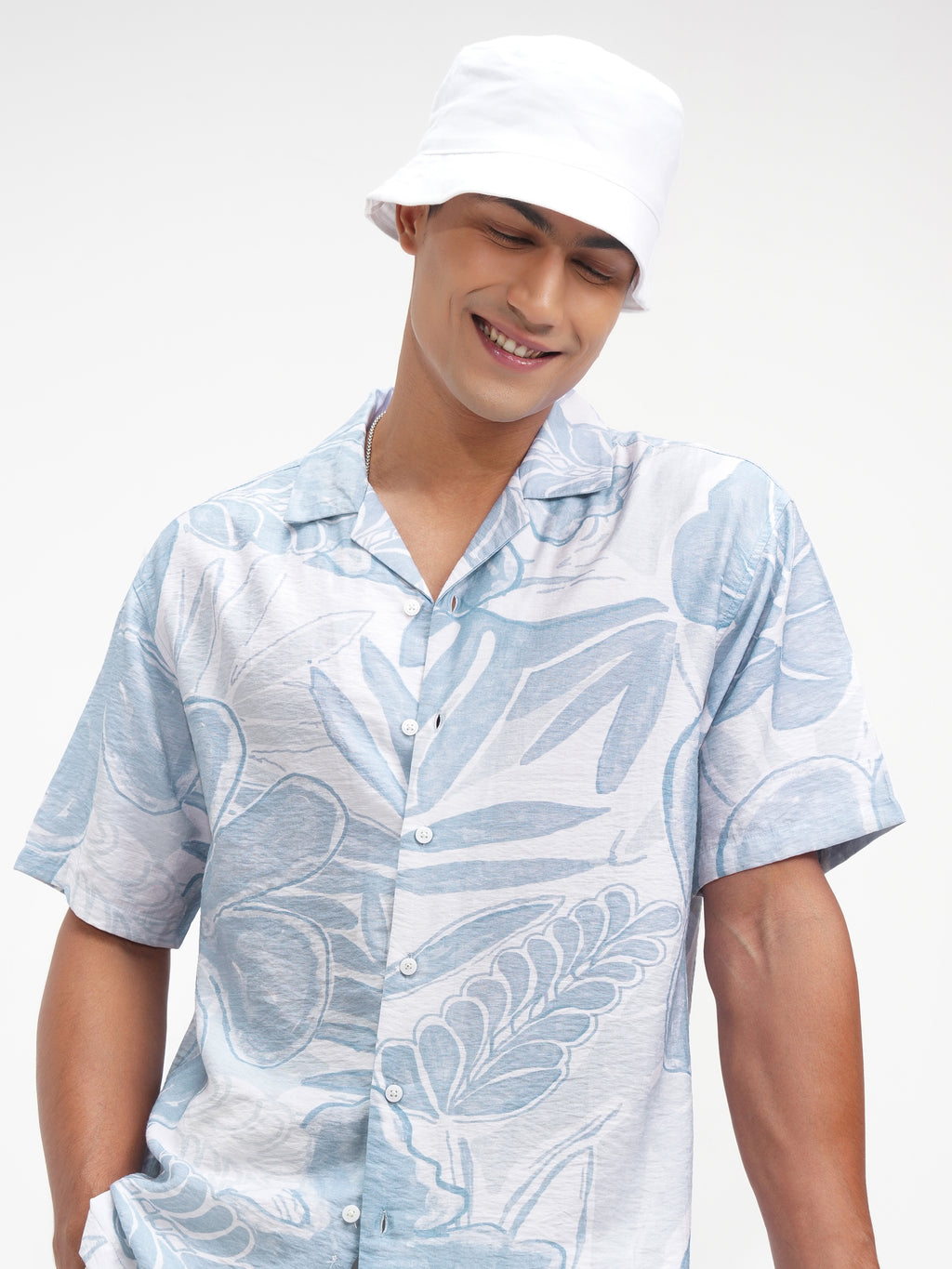 Highlander Men Blue Printed Relaxed Fit Casual Shirt - Blue - Image 1