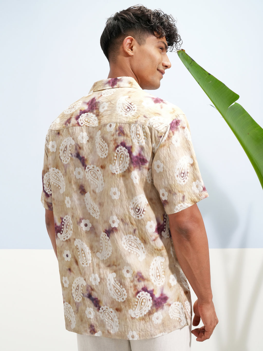 Highlander Men Cream Printed Relaxed Fit Casual Shirt - Cream - Image 3