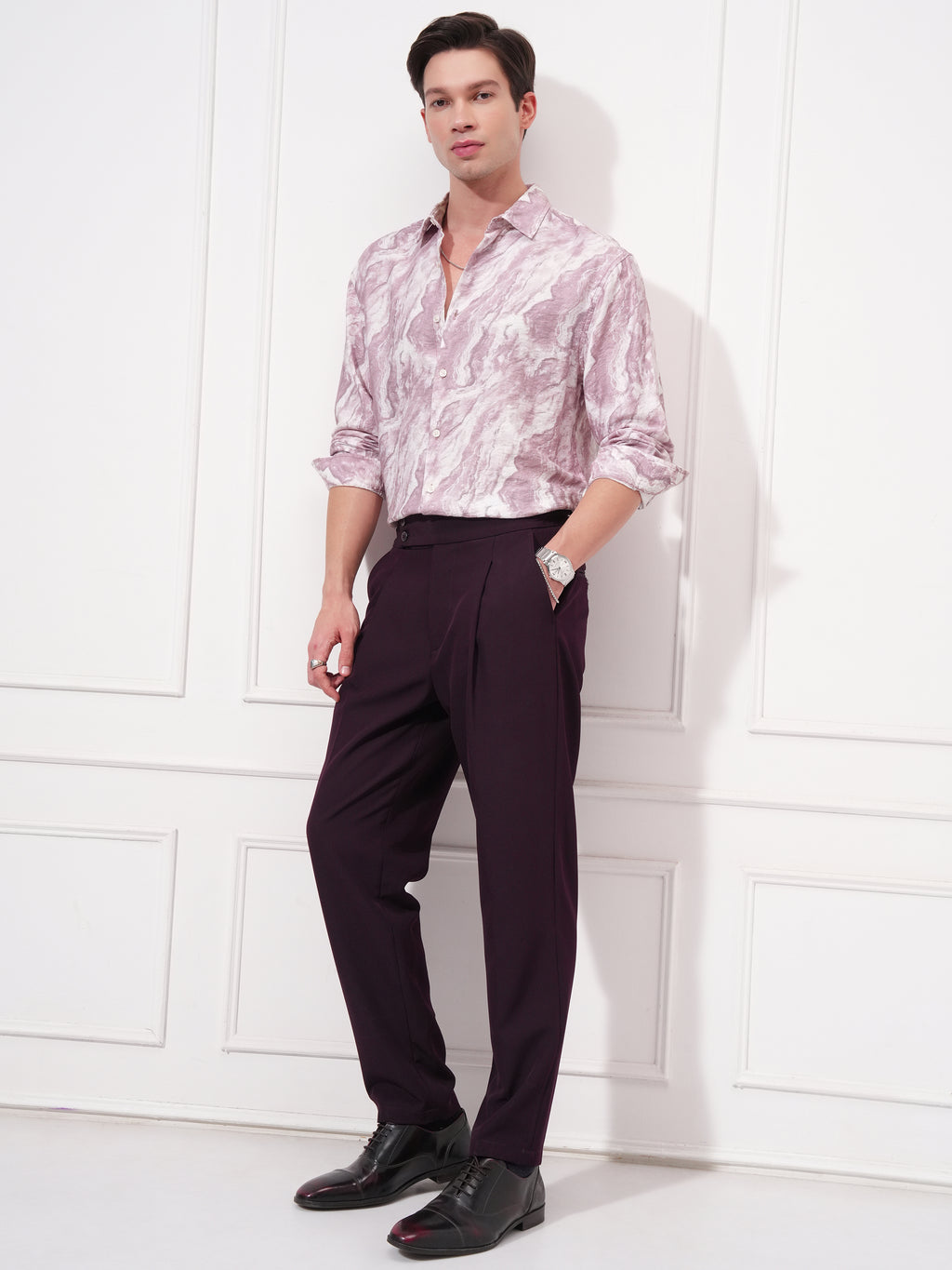 Highlander Men Pink Printed Relaxed Fit Casual Shirt - Pink - Image 2