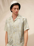 Highlander Men Green Printed Relaxed Fit Casual Shirt - Green - Image 1