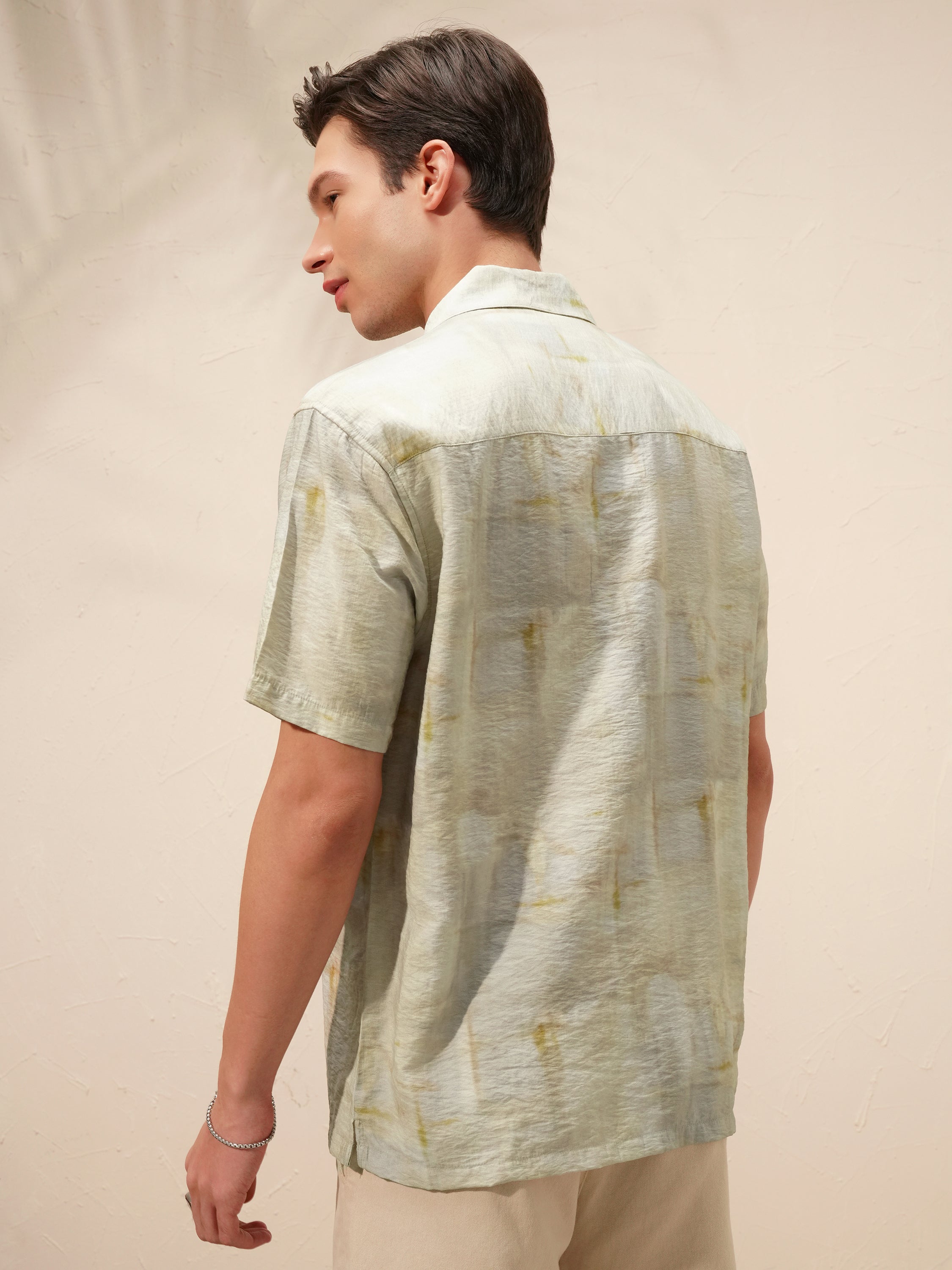 Highlander Men Green Printed Relaxed Fit Casual Shirt - Green - Image 3