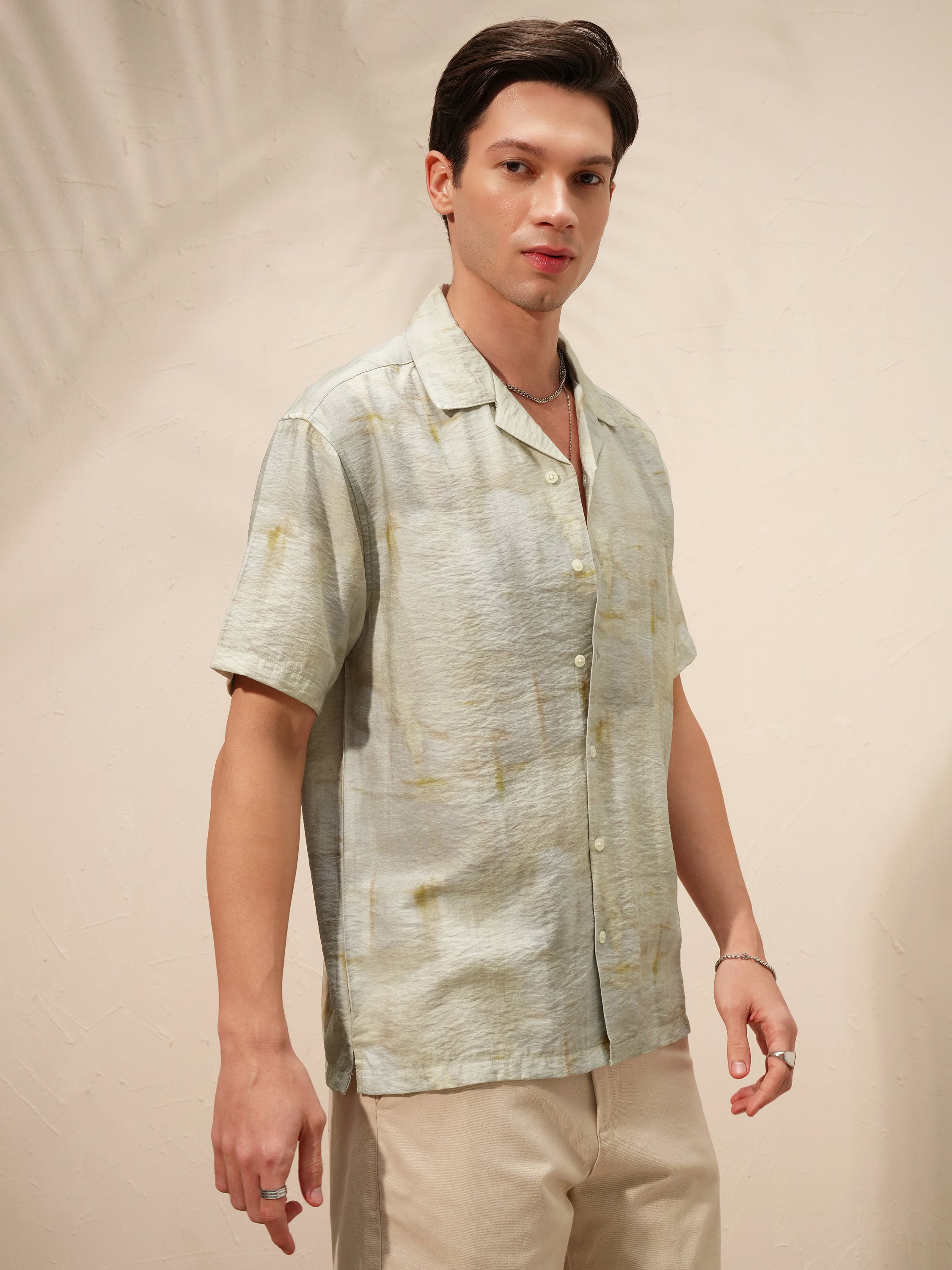 Highlander Men Green Printed Relaxed Fit Casual Shirt - Green - Image 6