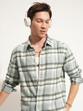 Highlander Men Blue Checked Relaxed Fit Casual Shirt - Blue - Image 1