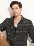 Highlander Men Green Checked Relaxed Fit Casual Shirt - Green - Image 1