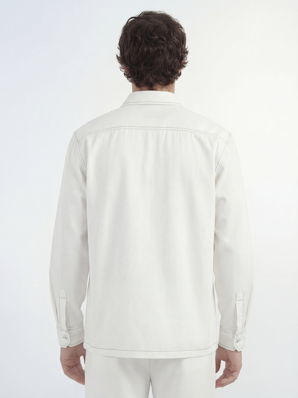Highlander Men White Solid Oversized Fit Casual Shirt - White - Image 3