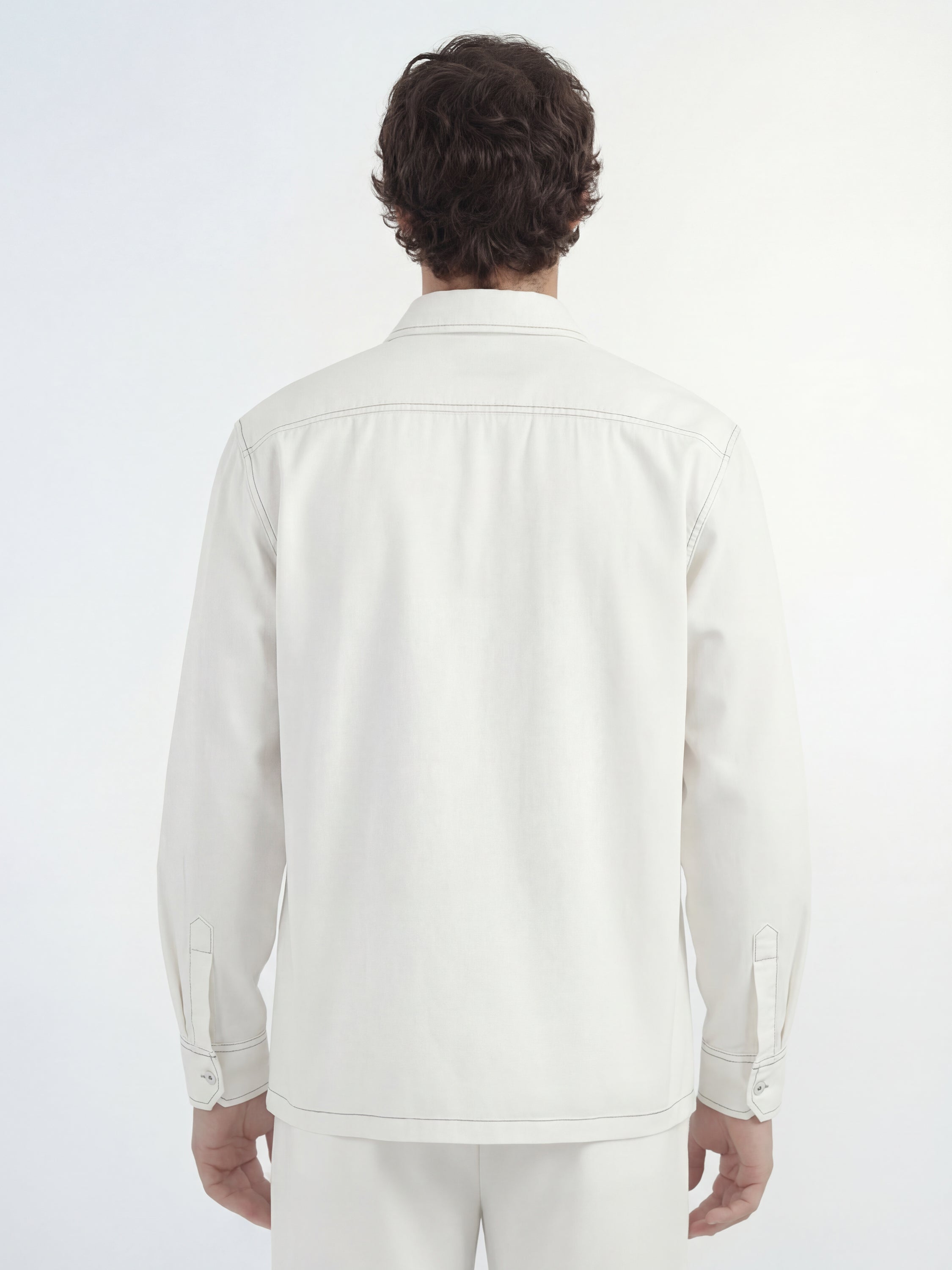 Highlander Men White Solid Oversized Fit Casual Shirt - White - Image 3