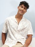 Highlander Men White Printed Relaxed Fit Casual Shirt - White - Image 1