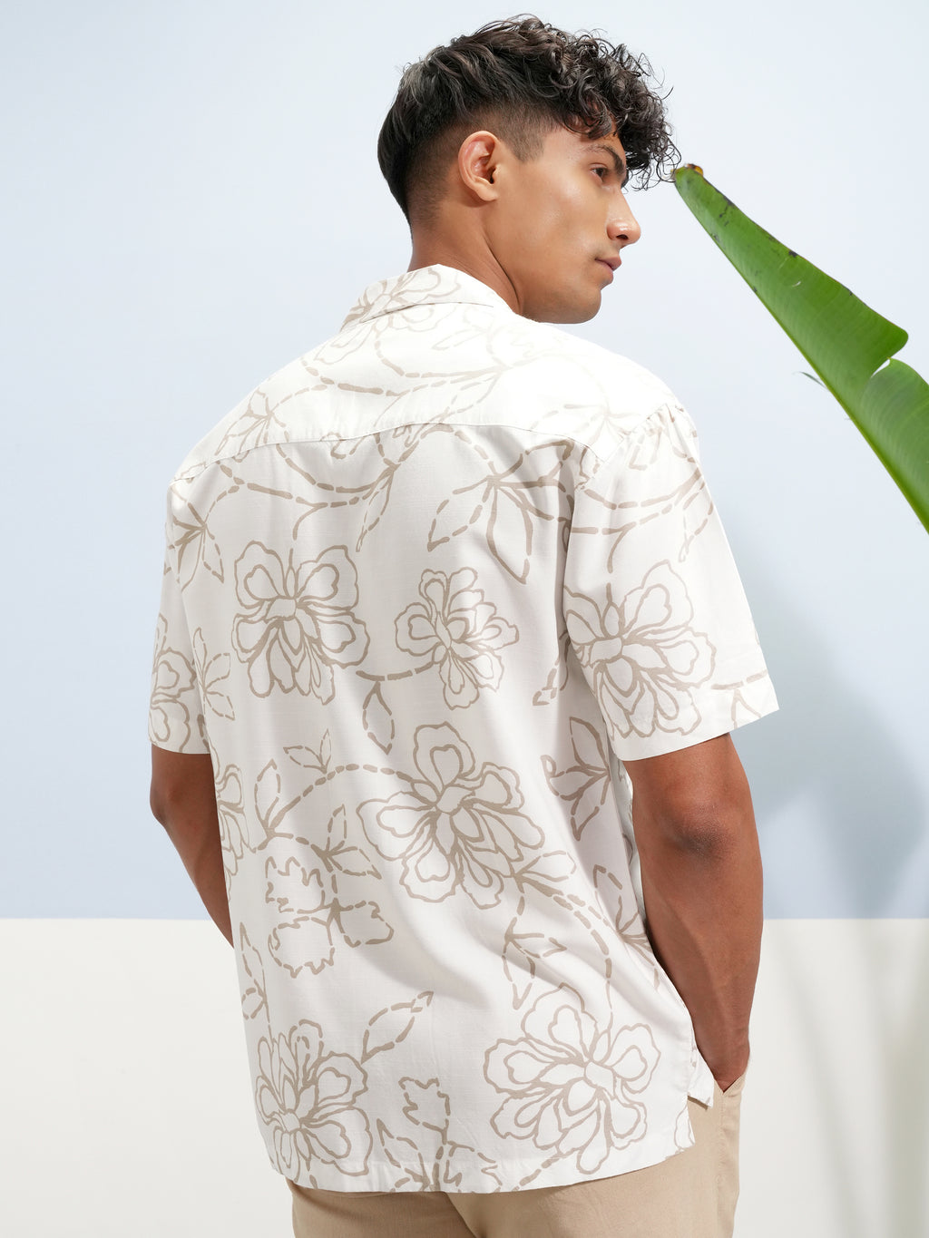 Highlander Men White Printed Relaxed Fit Casual Shirt - White - Image 3