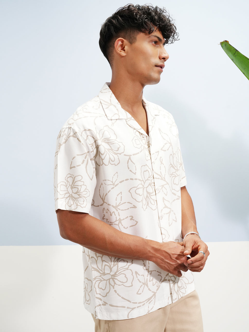 Highlander Men White Printed Relaxed Fit Casual Shirt - White - Image 6